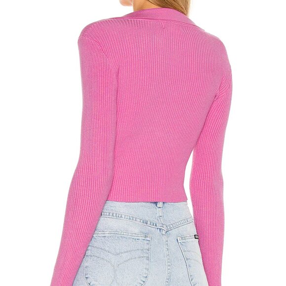 Lovers + Friends Pink V-Neck Sweater - Picture 2 of 6